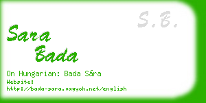 sara bada business card